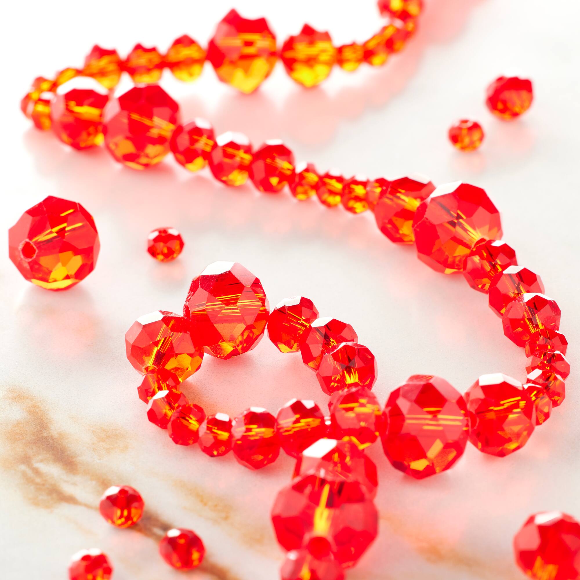 Glass Faceted Rondelle Beads by Bead Landing